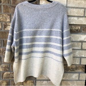 Lou & Grey Horizontal Sweater in Gray/White